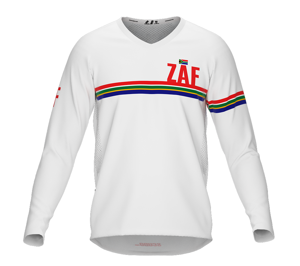 MTB BMX Cycling Jersey Long Sleeve Code South Africa White for Men and Women