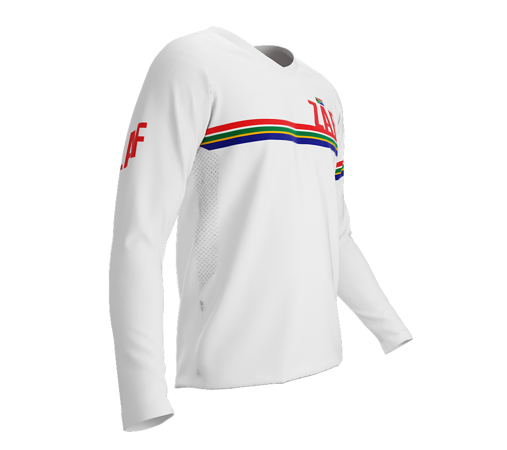 MTB BMX Cycling Jersey Long Sleeve Code South Africa White for Men and Women