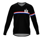 MTB BMX Cycling Jersey Long Sleeve Code South Korea White for Men and Women