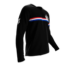 MTB BMX Cycling Jersey Long Sleeve Code South Korea White for Men and Women