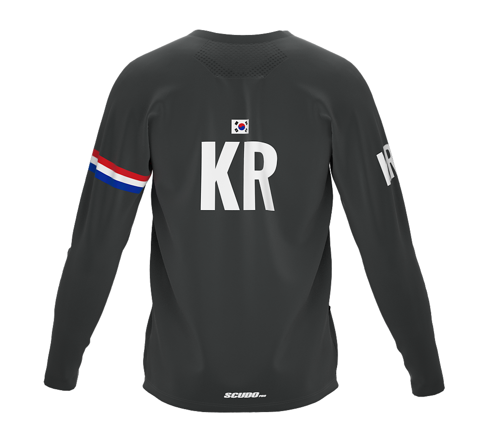 MTB BMX Cycling Jersey Long Sleeve Code South Korea Gray for Men and Women