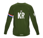 MTB BMX Cycling Jersey Long Sleeve Code South Korea Green for Men and Women