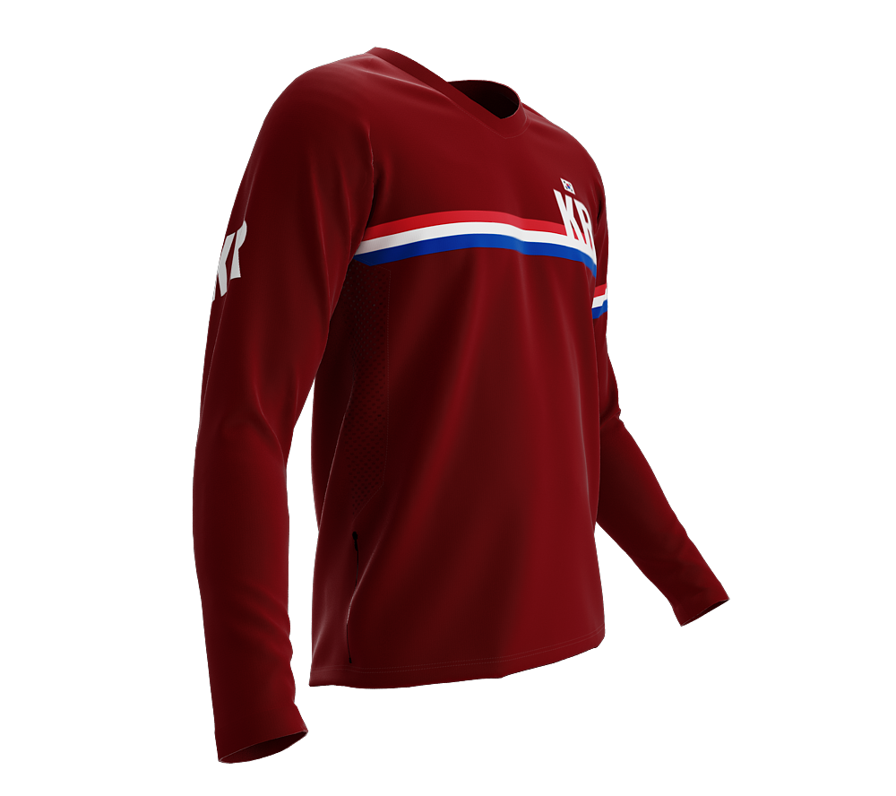 MTB BMX Cycling Jersey Long Sleeve Code South Korea Vine for Men and Women