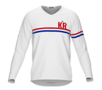 MTB BMX Cycling Jersey Long Sleeve Code South Korea White for Men and Women