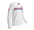 MTB BMX Cycling Jersey Long Sleeve Code South Korea White for Men and Women