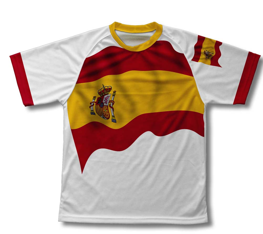 Spain Flag Technical T-Shirt for Men and Women