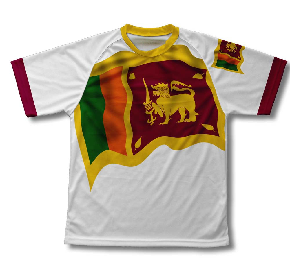 Sri Lanka Flag Technical T-Shirt for Men and Women