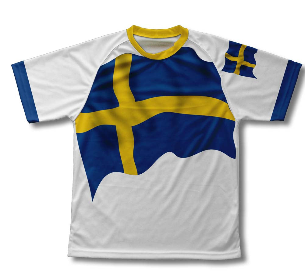 Sweden Flag Technical T-Shirt for Men and Women