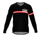 MTB BMX Cycling Jersey Long Sleeve Code Switzerland White for Men and Women