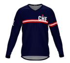 MTB BMX Cycling Jersey Long Sleeve Code Switzerland White for Men and Women