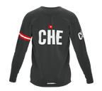 MTB BMX Cycling Jersey Long Sleeve Code Switzerland Gray for Men and Women