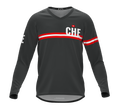 MTB BMX Cycling Jersey Long Sleeve Code Switzerland Gray for Men and Women