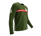 MTB BMX Cycling Jersey Long Sleeve Code Switzerland Green for Men and Women