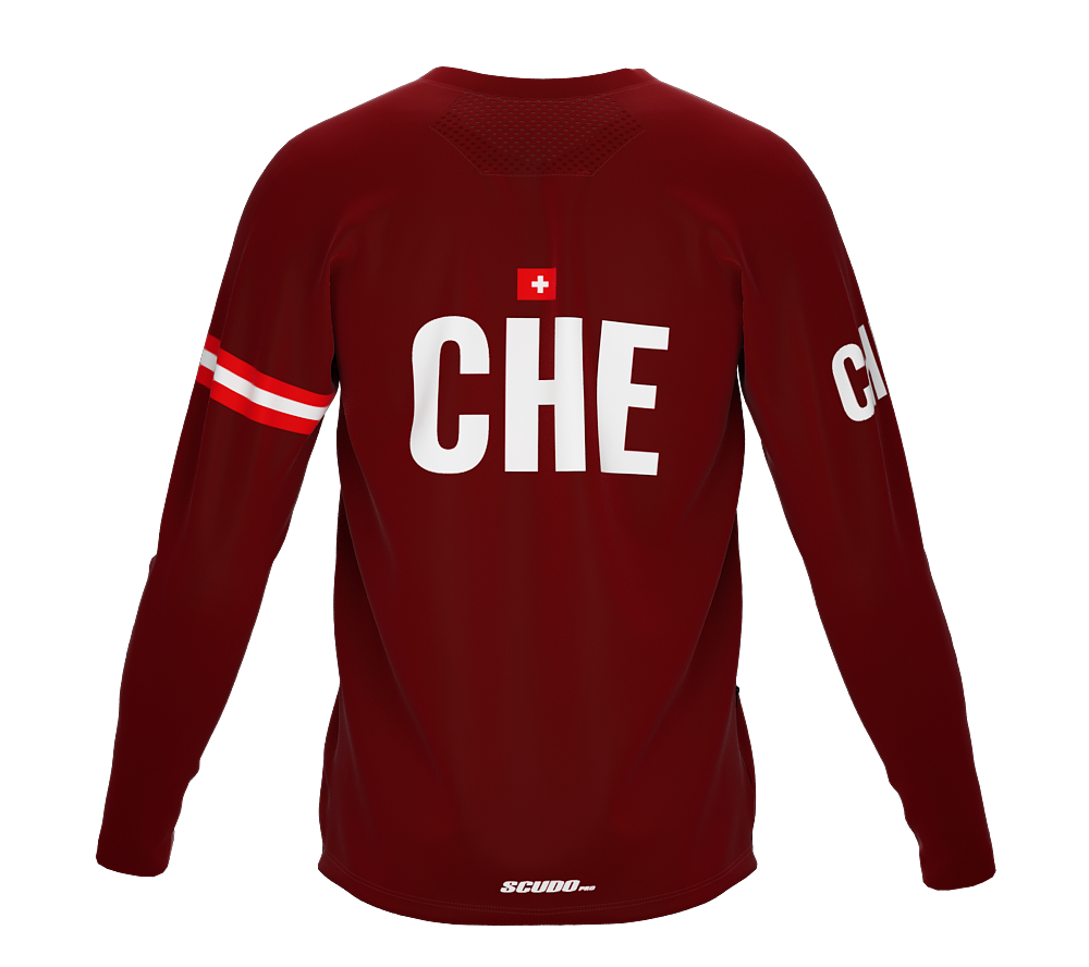 MTB BMX Cycling Jersey Long Sleeve Code Switzerland Vine for Men and Women