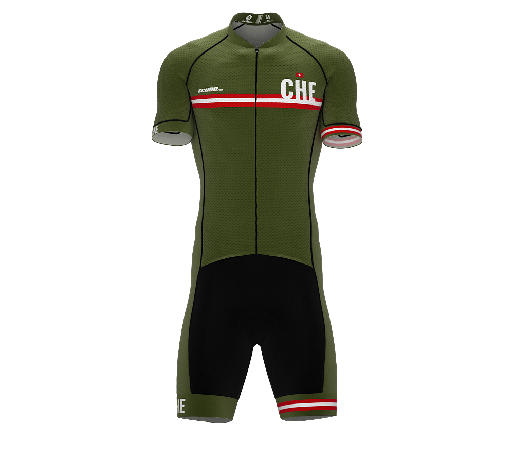 Switzerland Green Code Cycling Speedsuit for Men