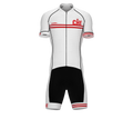 Switzerland White Code Cycling Speedsuit for Men