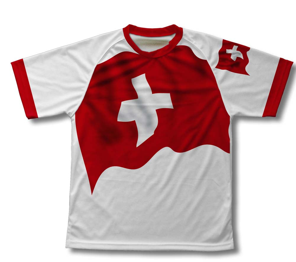 Switzerland Flag Technical T-Shirt for Men and Women