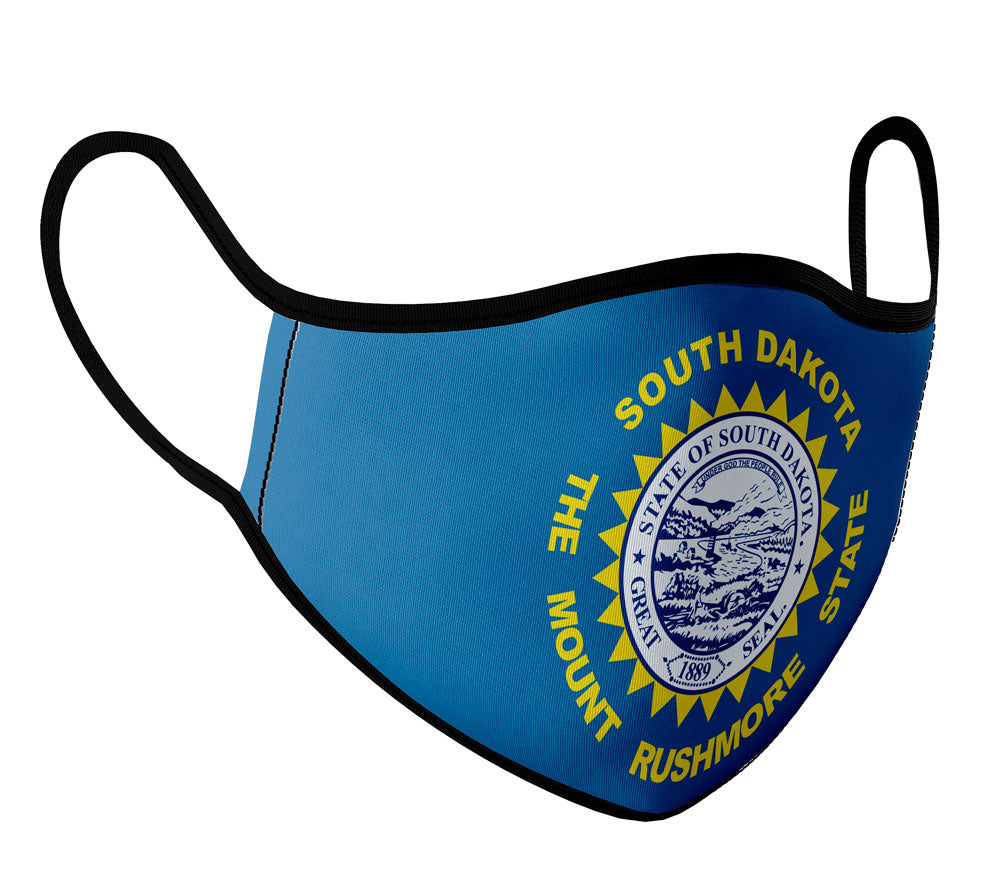 South Dakota - Face Mask with fluid and moisture resistant fabric. Reusable and Washable