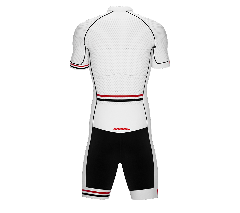 Trinidad And Tobago White Code Cycling Speedsuit for Men