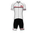 Trinidad And Tobago White Code Cycling Speedsuit for Men