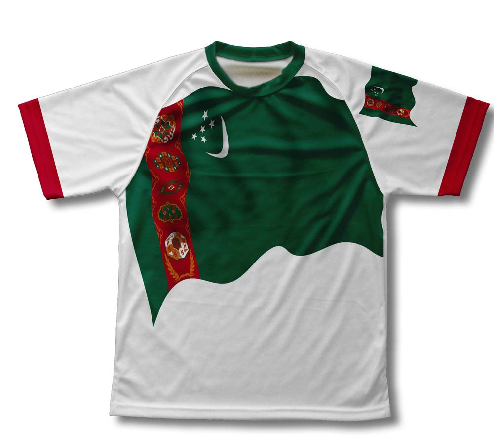 Turkmenistan Flag Technical T-Shirt for Men and Women