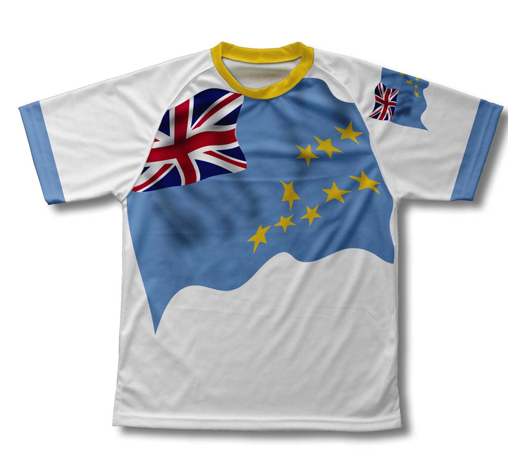 Tuvalu Flag Technical T-Shirt for Men and Women