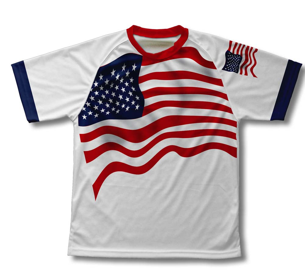 United States Flag Technical T-Shirt for Men and Women