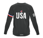 MTB BMX Cycling Jersey Long Sleeve Code United States Gray for Men and Women