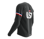 MTB BMX Cycling Jersey Long Sleeve Code United States Gray for Men and Women