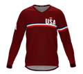 MTB BMX Cycling Jersey Long Sleeve Code United States Vine for Men and Women