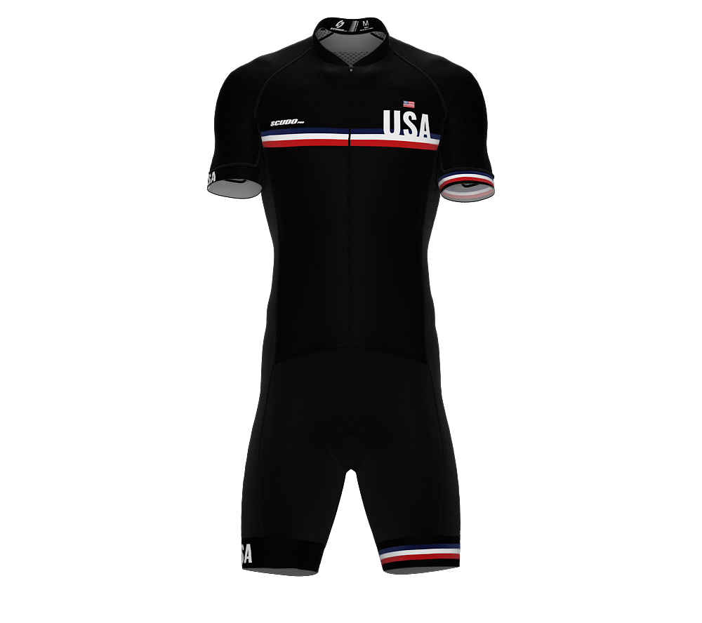 United States Black Code Cycling Speedsuit for Men