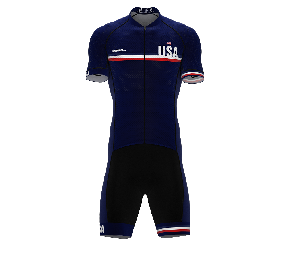 United States Blue Code Cycling Speedsuit for Men