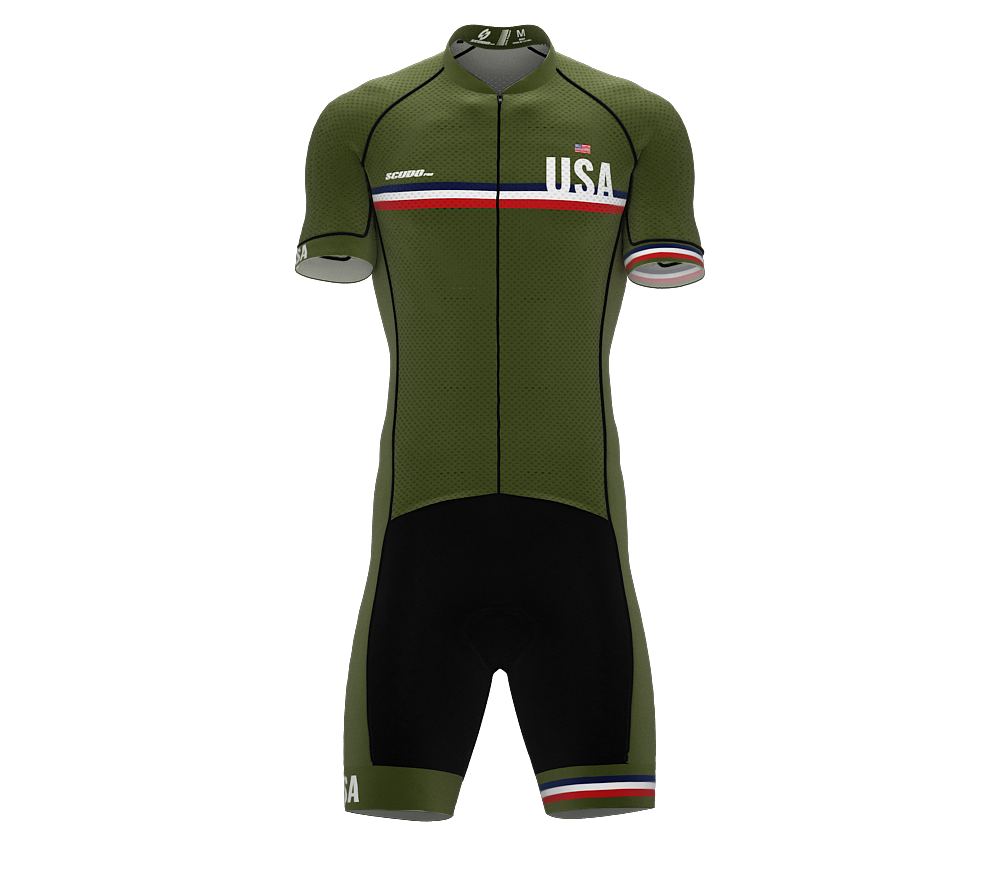 United States Green Code Cycling Speedsuit for Men