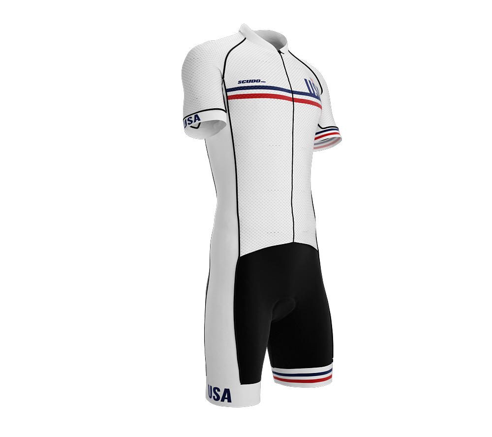United States White Code Cycling Speedsuit for Men