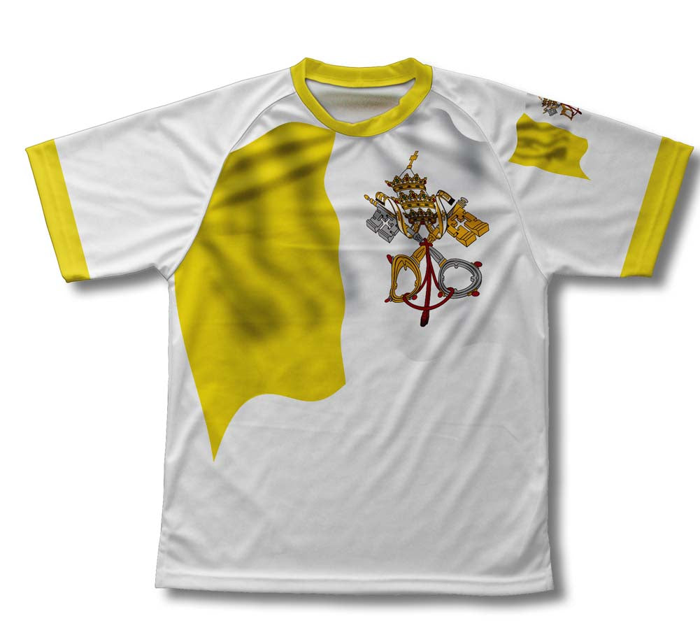 Vatican City Flag Technical T-Shirt for Men and Women
