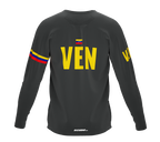 MTB BMX Cycling Jersey Long Sleeve Code Venezuela Gray for Men and Women