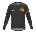 MTB BMX Cycling Jersey Long Sleeve Code Venezuela Gray for Men and Women