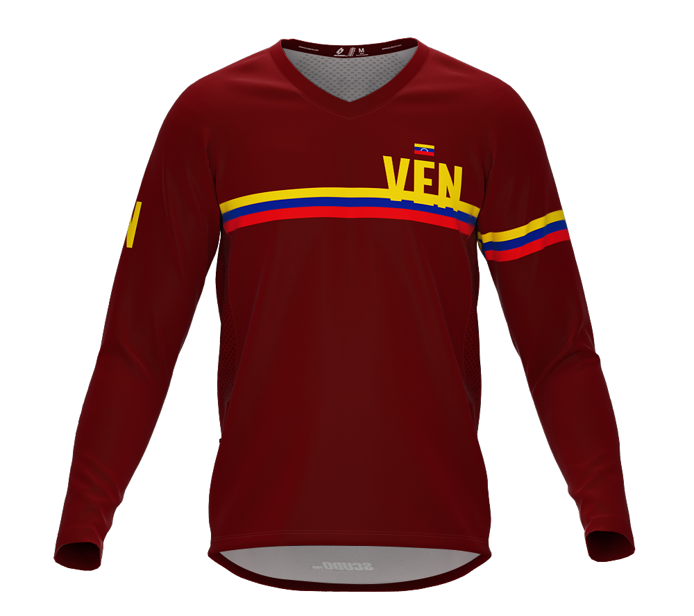 MTB BMX Cycling Jersey Long Sleeve Code Venezuela Vine for Men and Women
