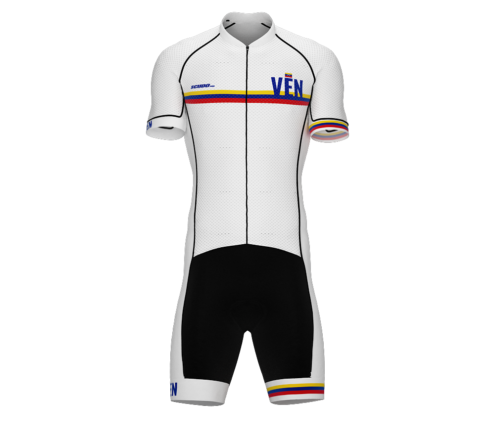 Venezuela White Code Cycling Speedsuit for Men