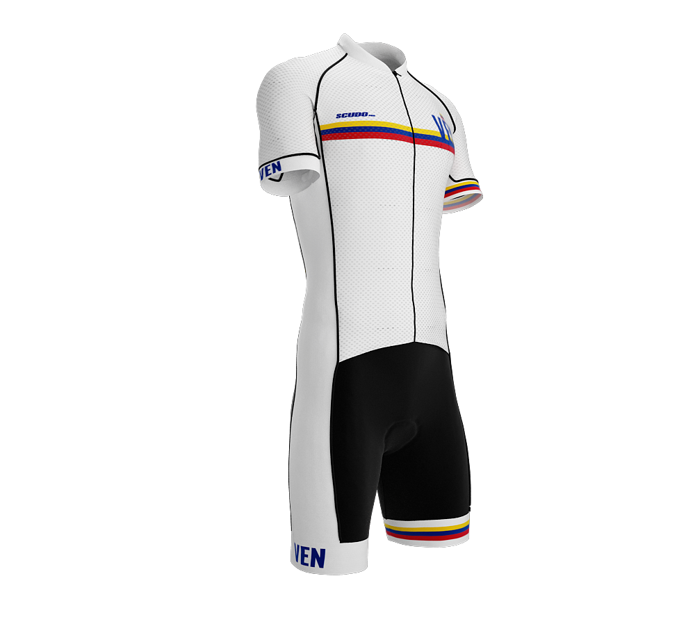 Venezuela White Code Cycling Speedsuit for Men