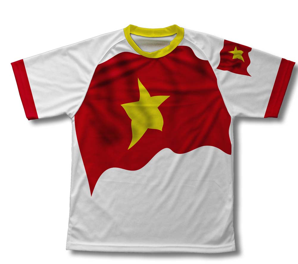 Vietnam Flag Technical T-Shirt for Men and Women