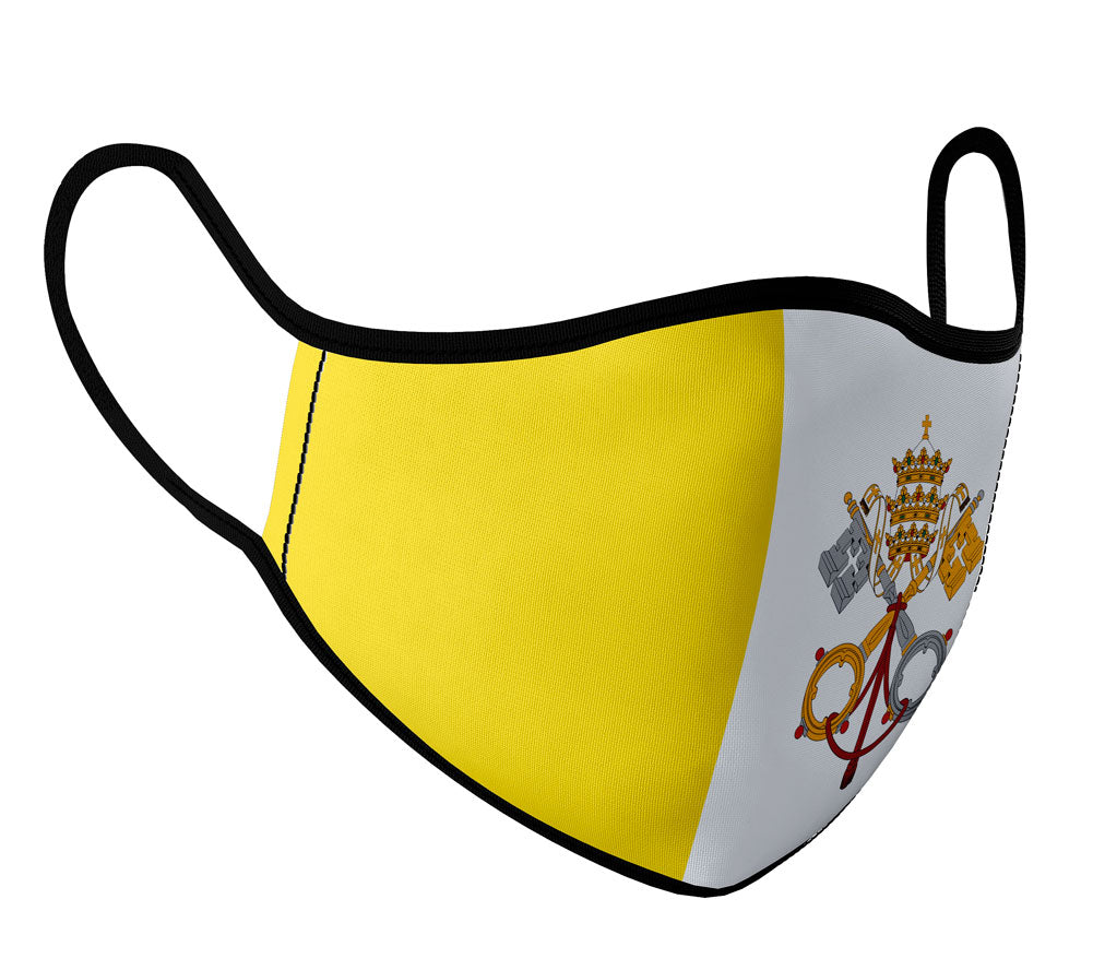 Vatican City - Face Mask with fluid and moisture resistant fabric. Reusable and Washable