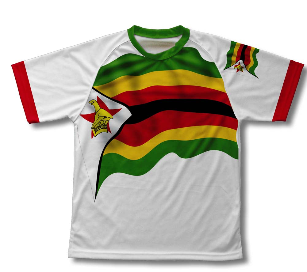 Zimbabwe Flag Technical T-Shirt for Men and Women