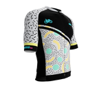 ScudoPro Elite Fit Short Sleeve Cycling Jersey Retro Abstract |  Men and Women