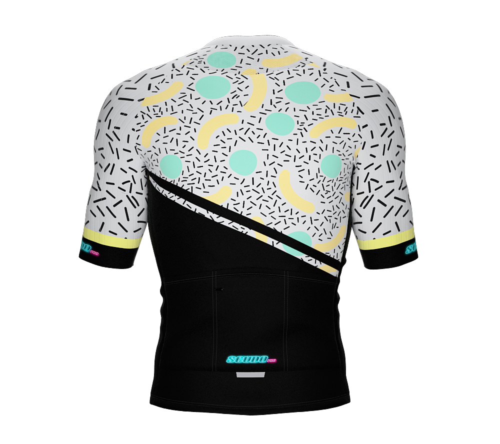 ScudoPro Elite Fit Short Sleeve Cycling Jersey Retro Abstract |  Men and Women