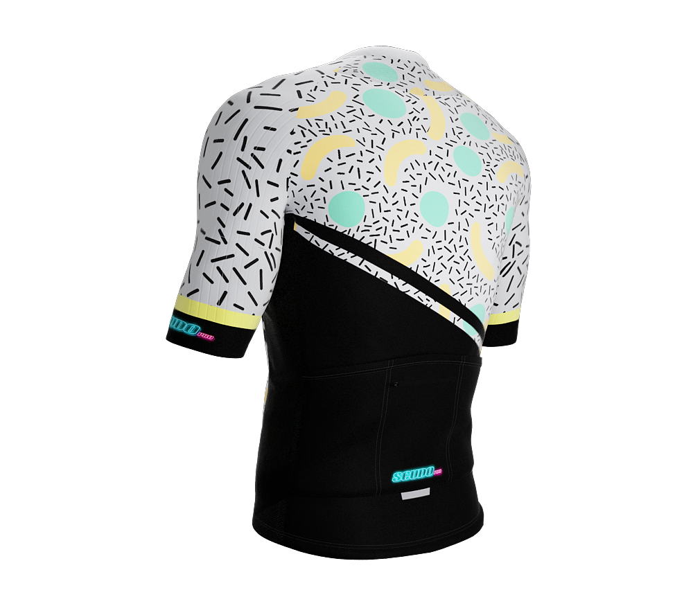 ScudoPro Elite Fit Short Sleeve Cycling Jersey Retro Abstract |  Men and Women