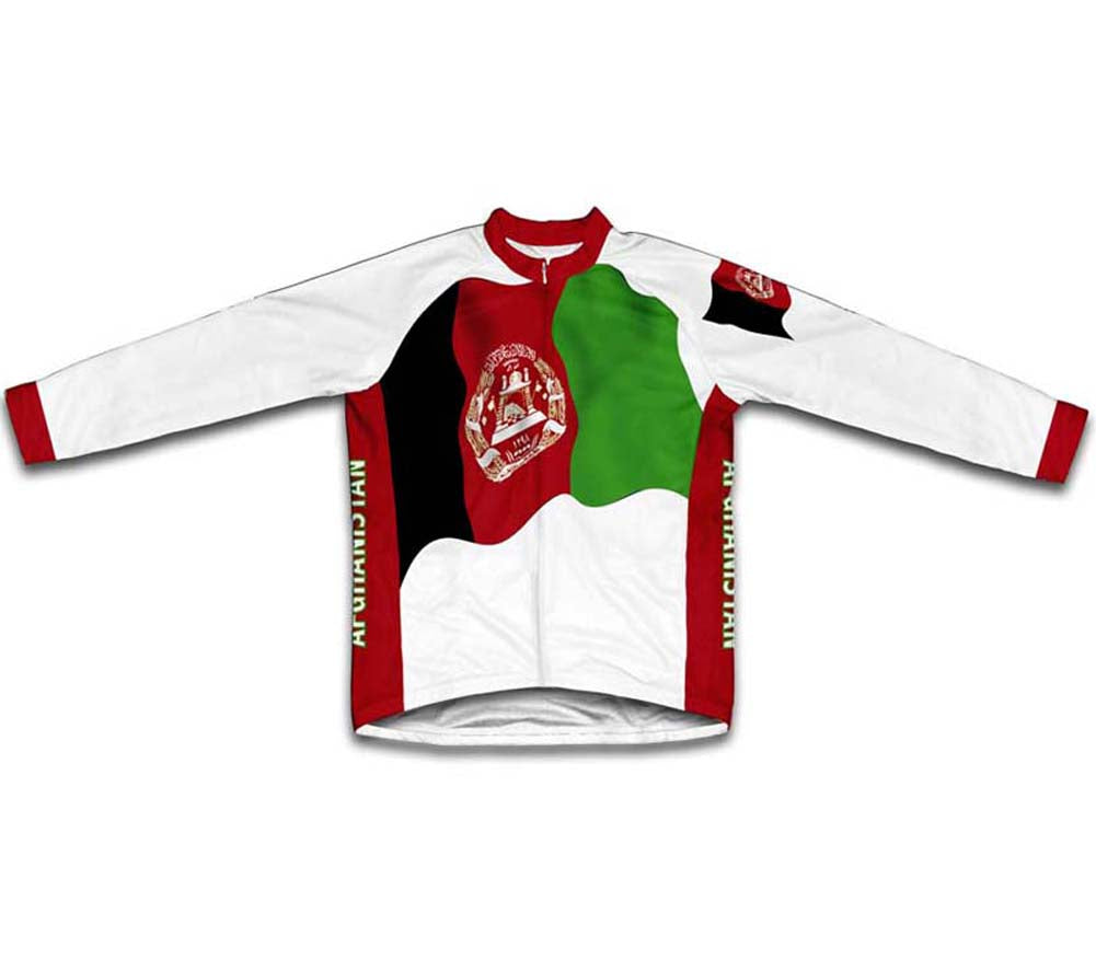 Afghanistan Flag Winter Thermal Cycling Jersey