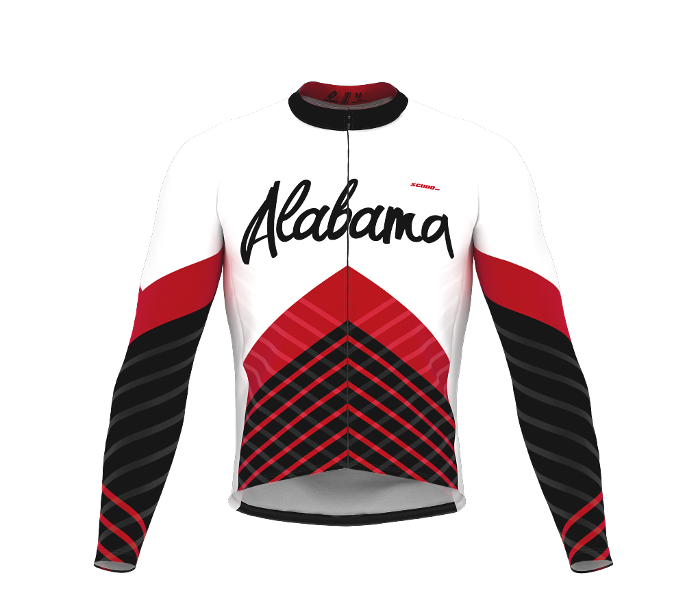 ScudoPro Pro Thermal Long Sleeve Cycling Jersey Alabama USA state Icon landmark identity  | Men and Women