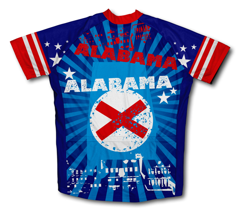 Alabama Short Sleeve Cycling Jersey for Men and Women