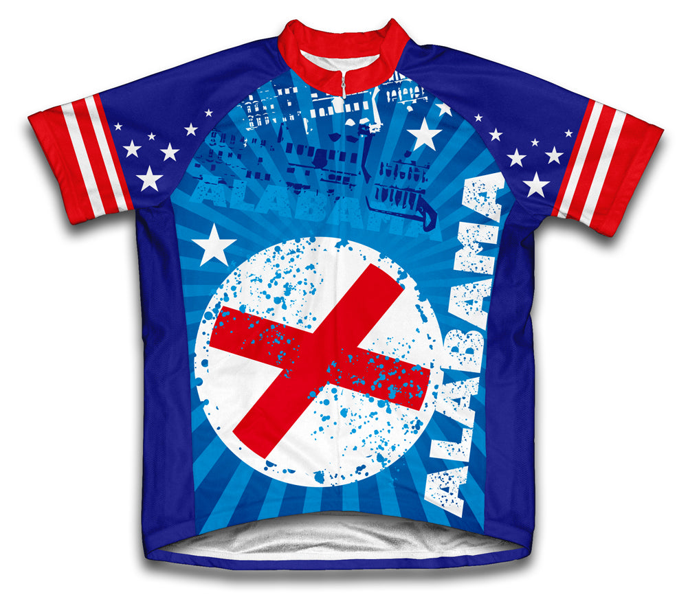 Alabama Short Sleeve Cycling Jersey for Men and Women